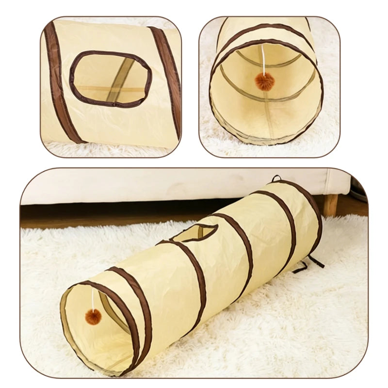 Cats Tunnel Foldable Pet Cat Toys Kitten Pet Training Interactive Fun
