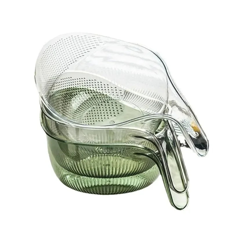 Kitchen washing gadget rice washing filter rice rinsing basin drain