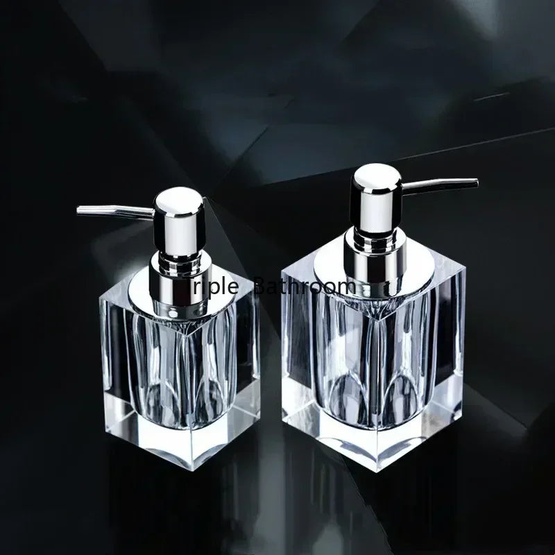 Creative crystal glass hand sanitizer bottle Household soap dispenser