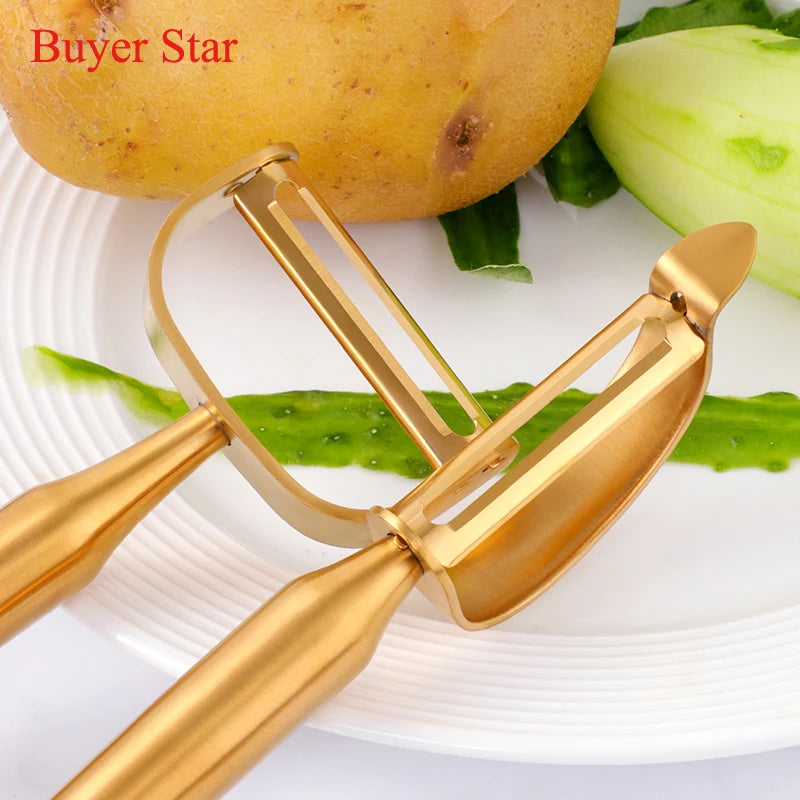 Gold Fruit Peeler Stainless steel Potato Peeler Vegetables Grater