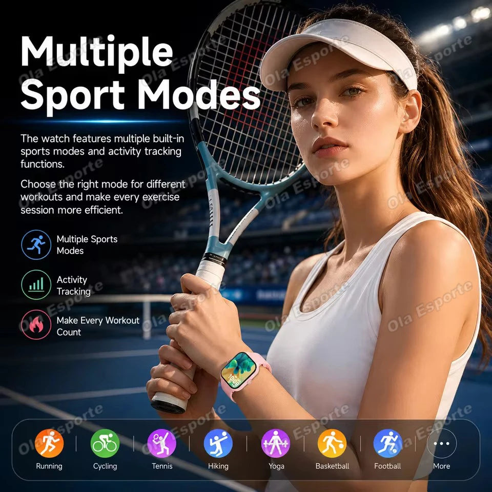 Men Women Smart Watch 2.01'' Waterproof Fitness Sport Watch Answer