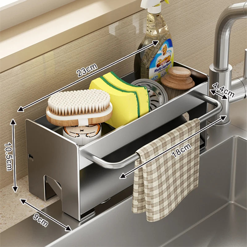 Kitchen Sink Stand Sponge Holder Dish Drainer Organizers Storage