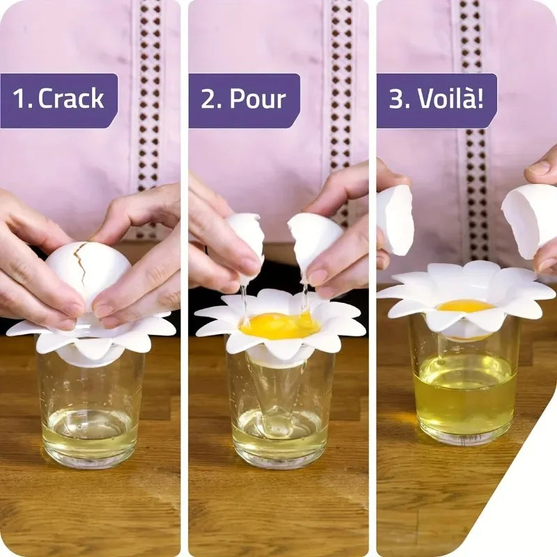 Kitchen Gadgets Baking Tools 1pc/ Cute Flower Design Egg White Yolk