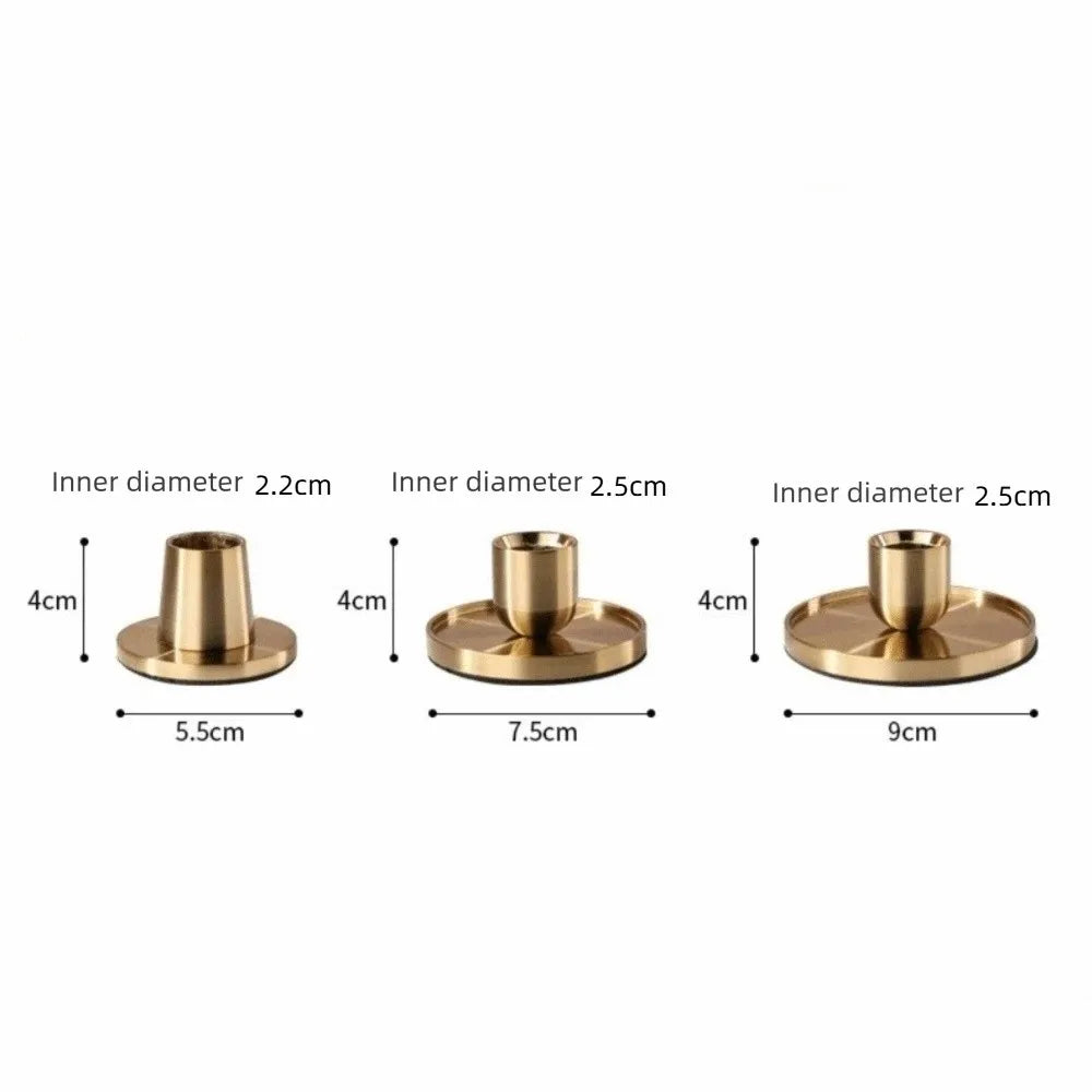 Decoration Candlestick Decoration Golden Candle Holder Desktop