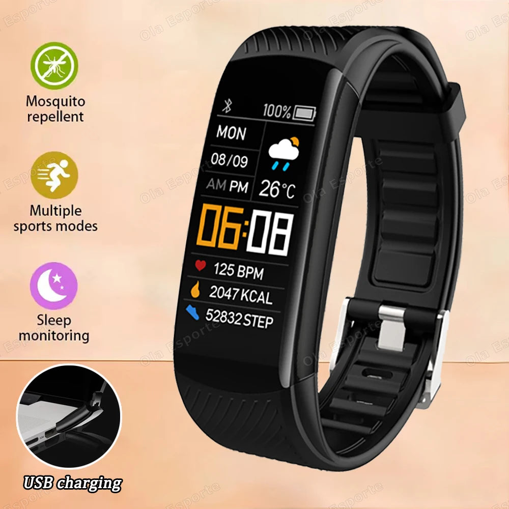 Smart Fitness Tracker Watch Heart Rate Monitor Sleep Steps Waterproof