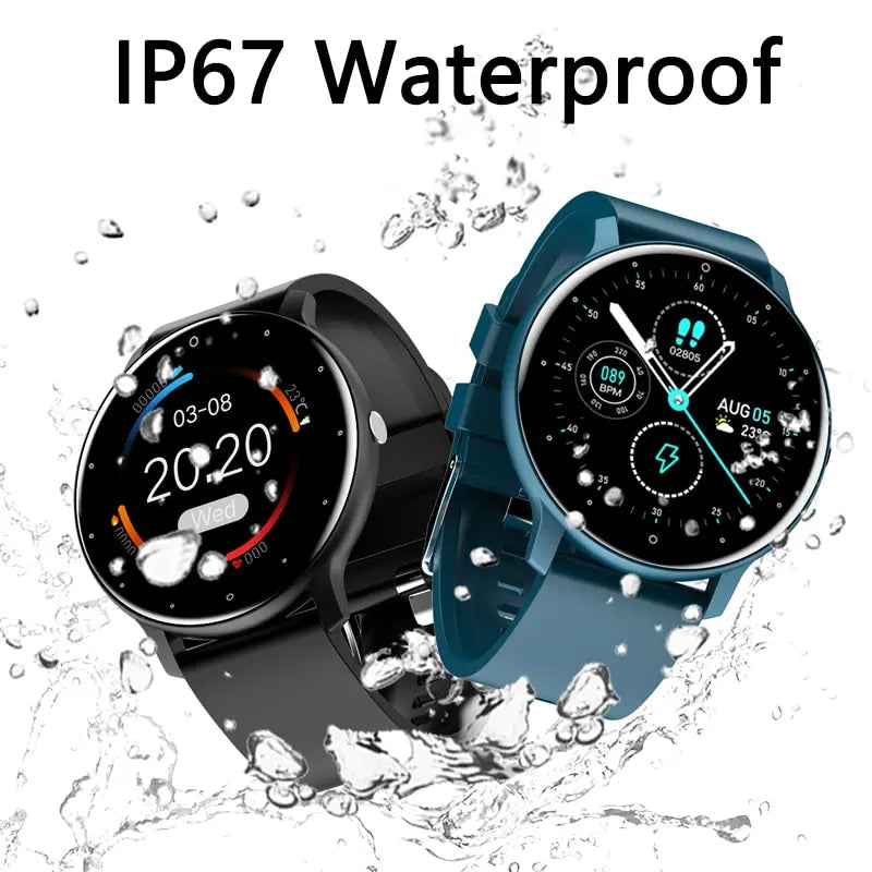 LIGE Smart Watch Men Women Full Touch Screen Sport Fitness Watch Man