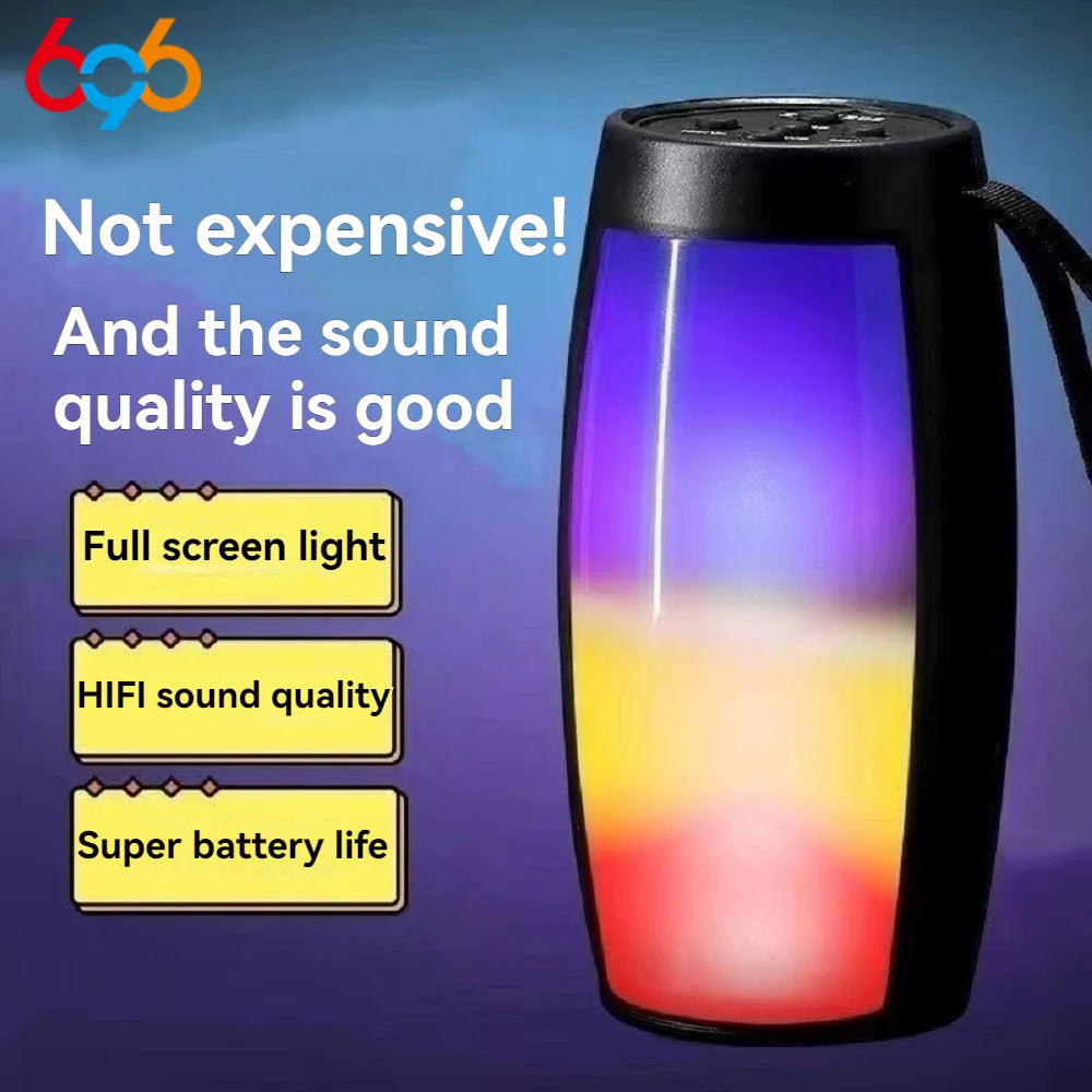 Mini Portable Wireless Bluetooth Speaker 1500MAH RGB LED Light