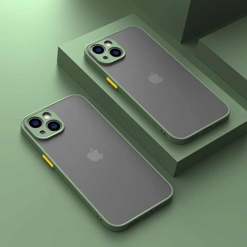 Armor Bumper Shockproof Phone Case For iPhone 15 11 12 13 Mini 14 Pro