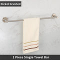Brushed Nickel Bathroom Accessories Towel Bar Hooks Towel Rack