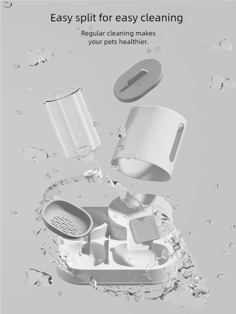 Automatic Pet Feeder And Water Dispenser Two-in-One Bowl Large