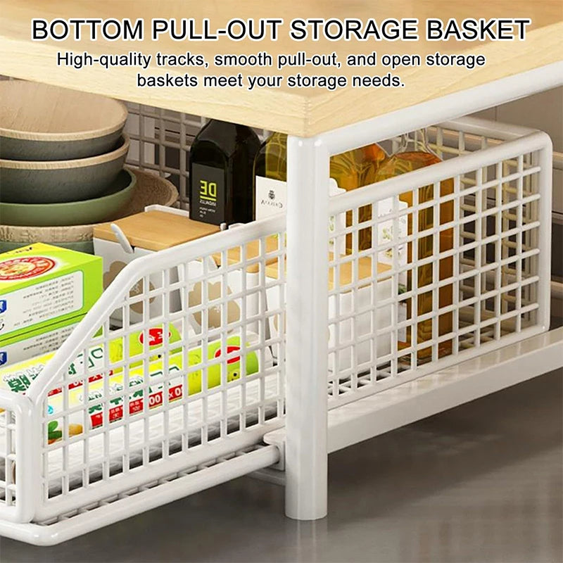 Kitchen Countertop Organizer – Multi-Use Shelf for Microwave, Spices