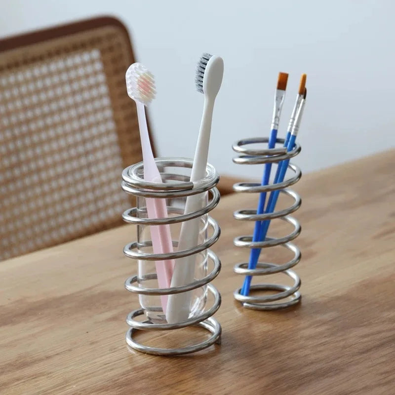 Stainless Steel Toothbrush Holder Metal Bathroom Accessories Tool for