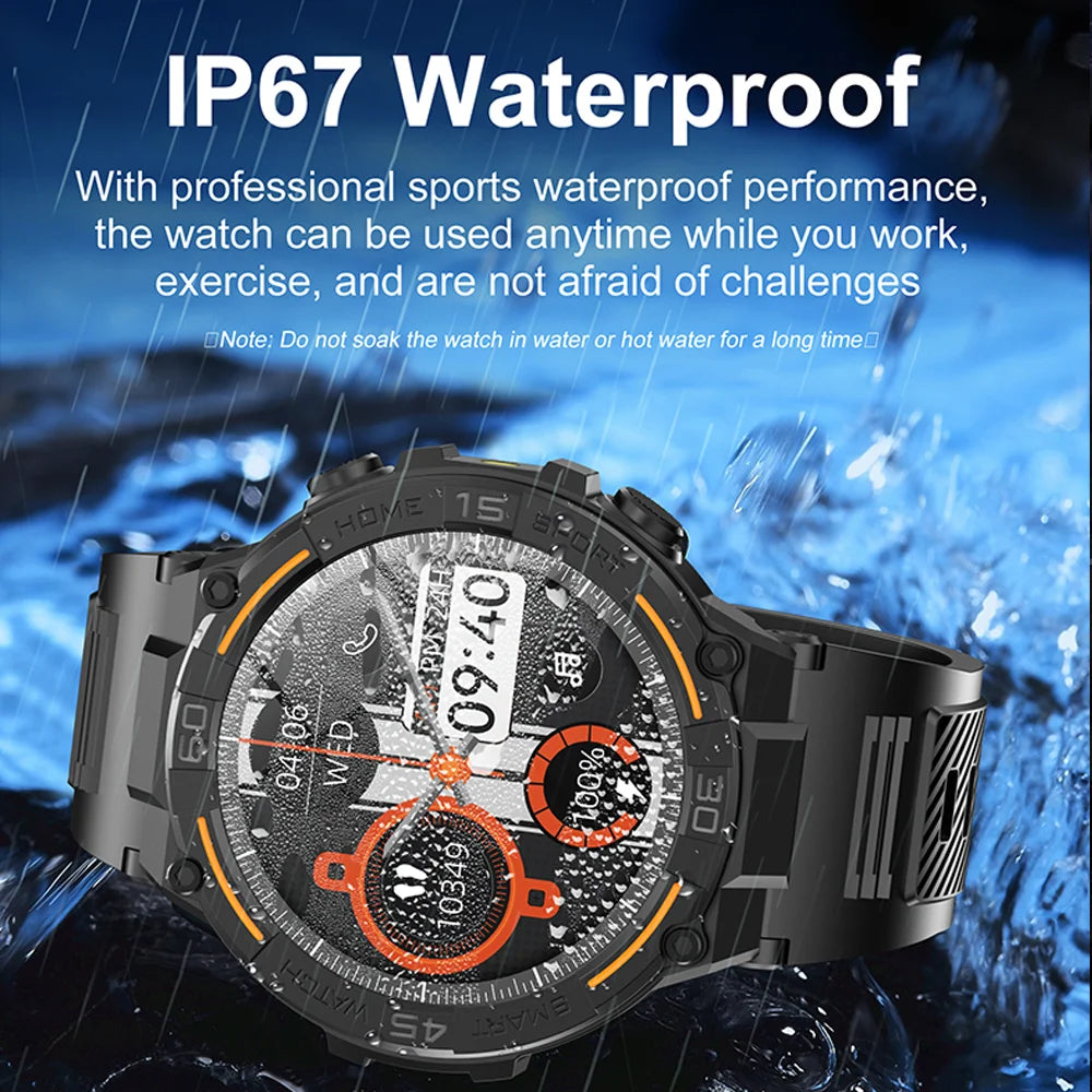 Sport Smart Watch Men 360*360 HD Screen LED Light Heart Rate Fitness