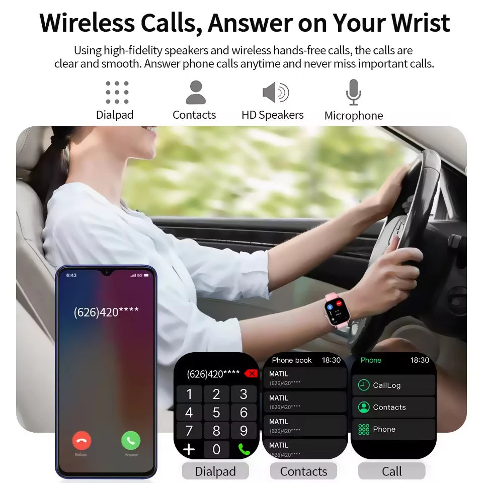 Smart Watch Android IOS Phone 1.83 Inch Color Screen Bluetooth Answer