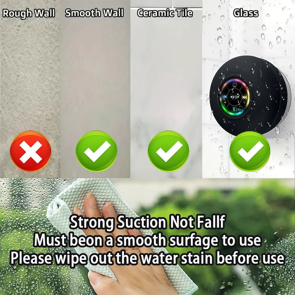 Portable Wireless Bluetooth 5.0 Speaker LED IPX4 Waterproof