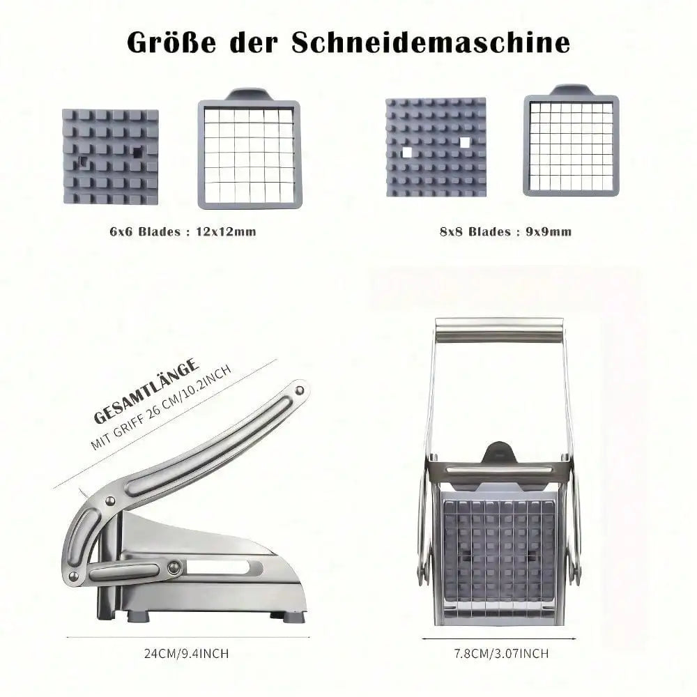 Vegetable Cutter, French Fry Cutter, Stainless Steel Fruit Cutter