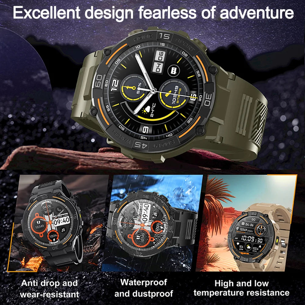 Sport Smart Watch Men 360*360 HD Screen LED Light Heart Rate Fitness