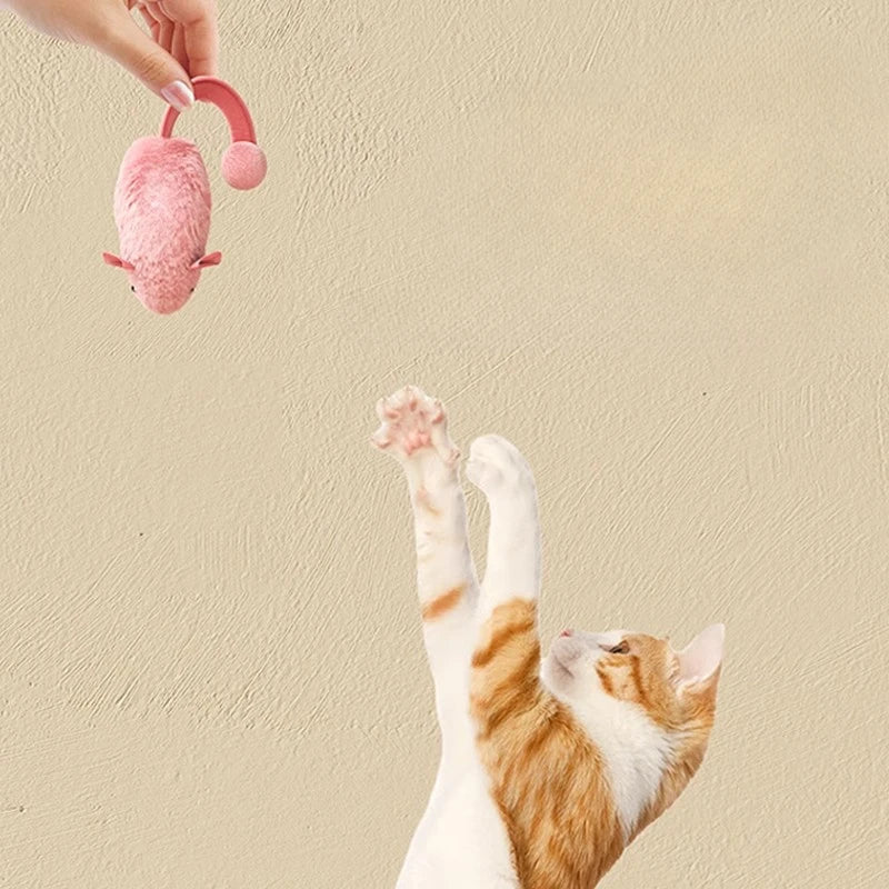 Interactive Mouse Plush Cat Chew Toys Boredom Interactive Plush Toys