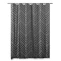 Shower Curtain Tassel Woven Fabric Waterproof Bathroom Curtains With