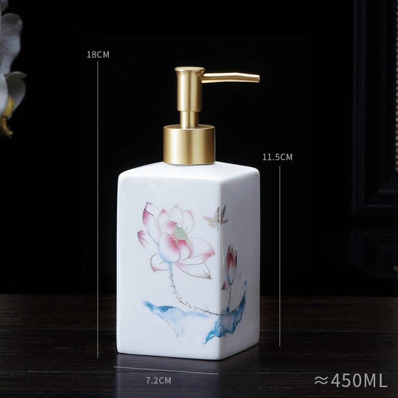 Chinese ceramic press bottle lotion bottle shampoo bath gel sub