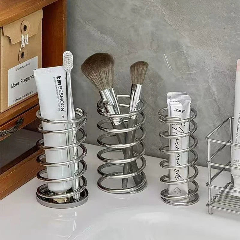 Stainless Steel Toothbrush Holder Metal Bathroom Accessories Tool for