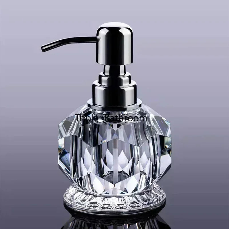 Creative crystal glass hand sanitizer bottle Household soap dispenser