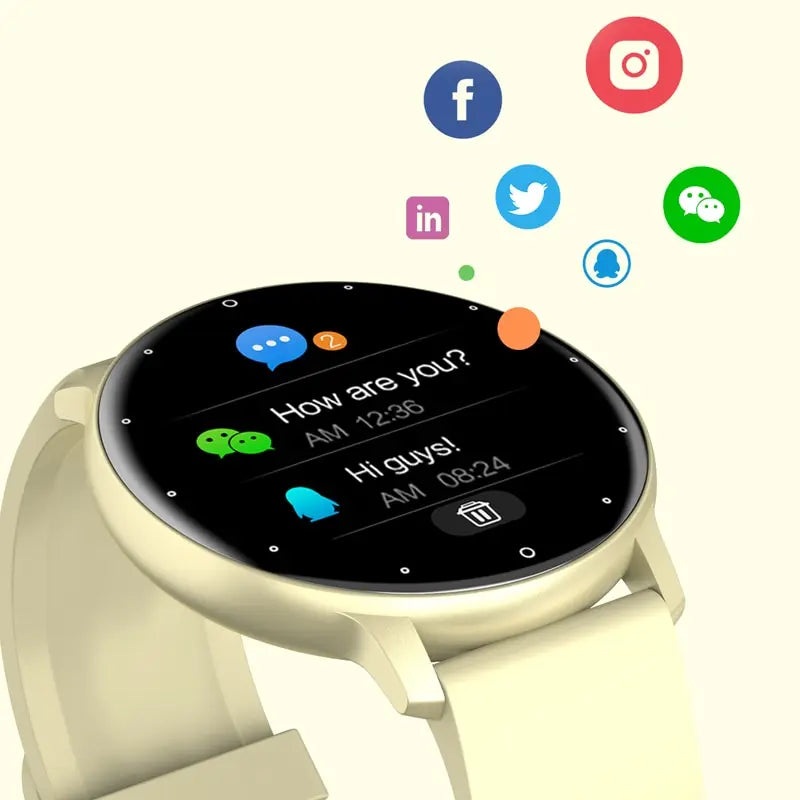 LIGE Smart Watch Men Women Full Touch Screen Sport Fitness Watch Man