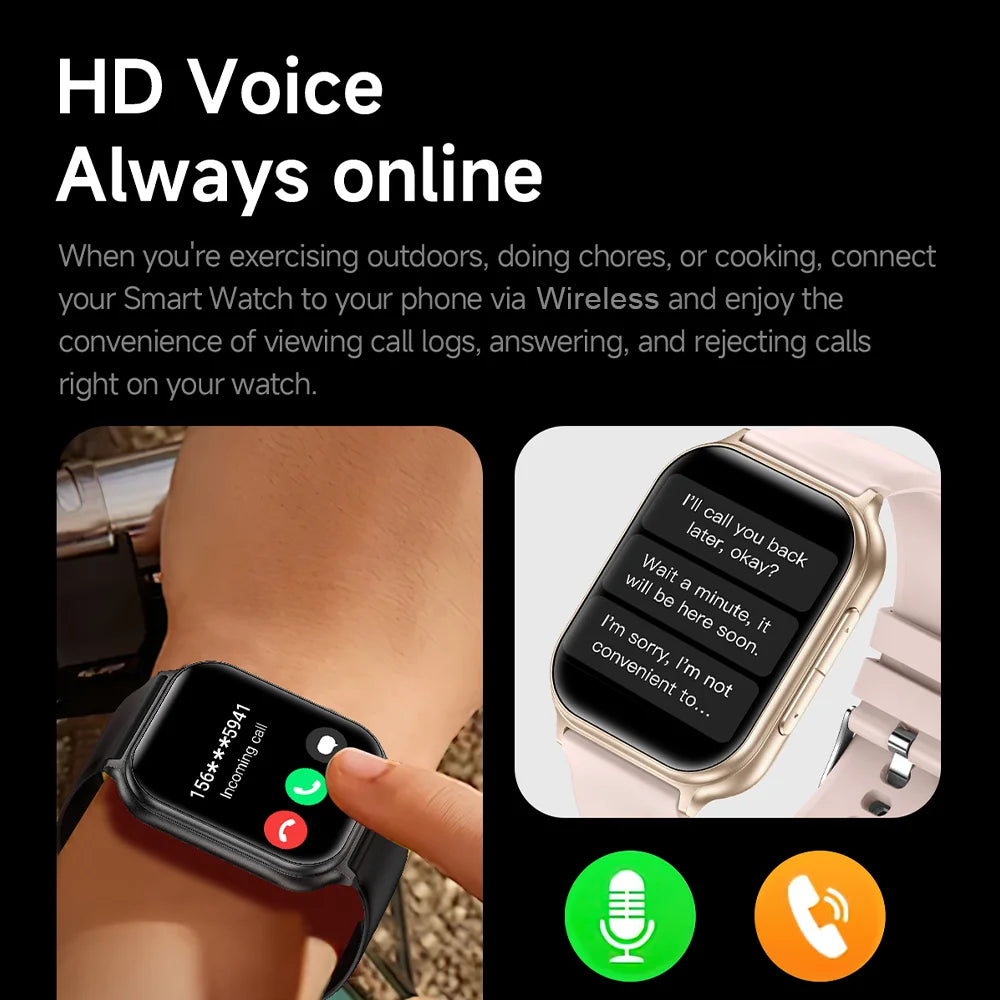 Sports Smartwatch 700mAh Battery Fitness Tracker 3ATM Waterproof
