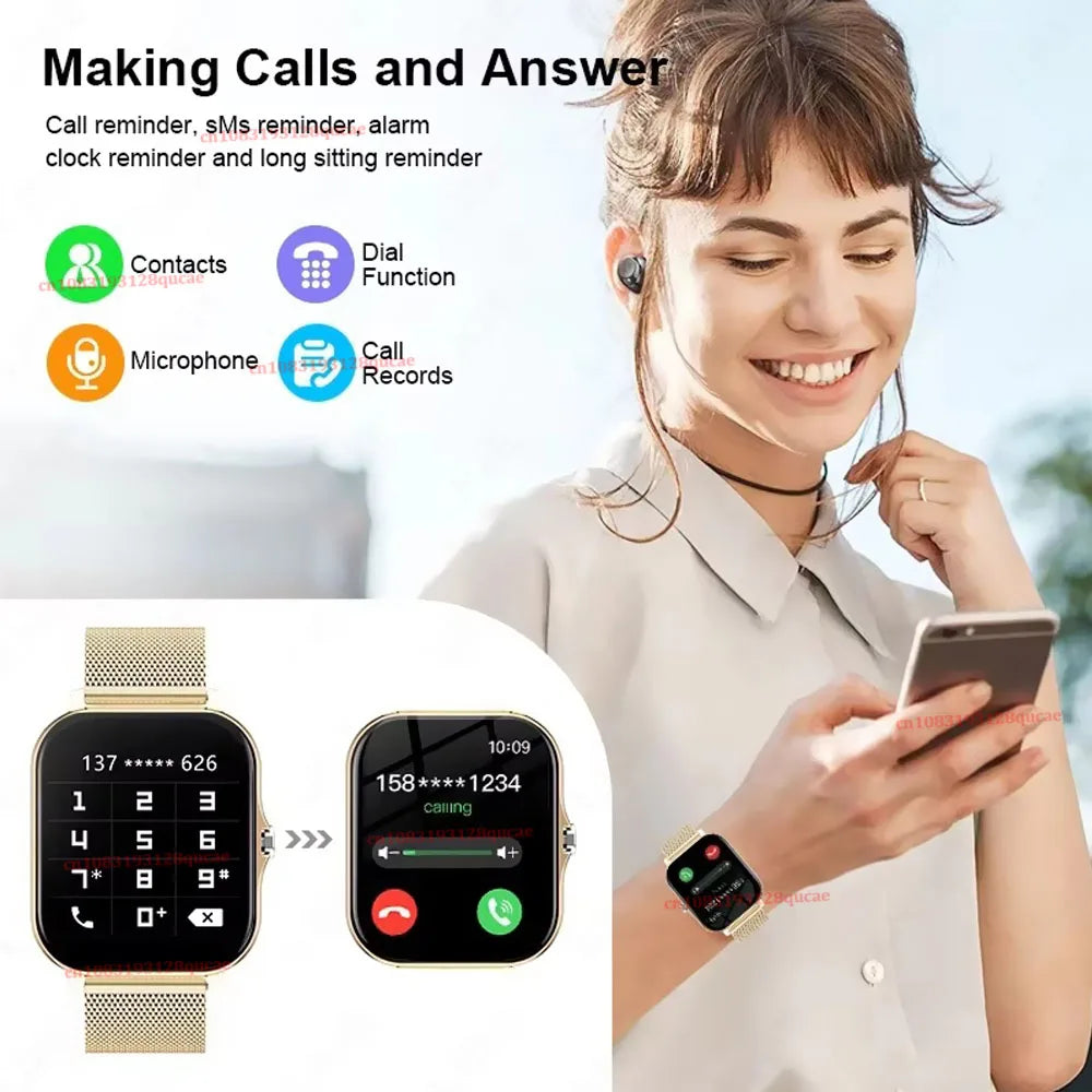 Smart Watch for Men Women Gift Full Touch Screen Sport Fitness Watch