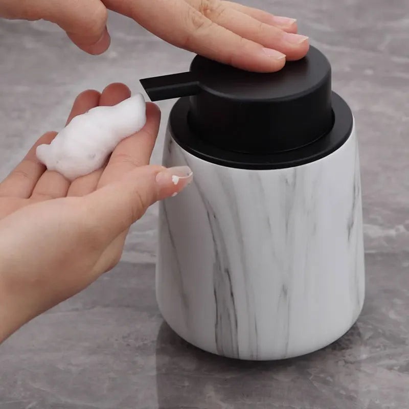 400ml marble soap dispenser bubble bottle resin hotel shampoo foam