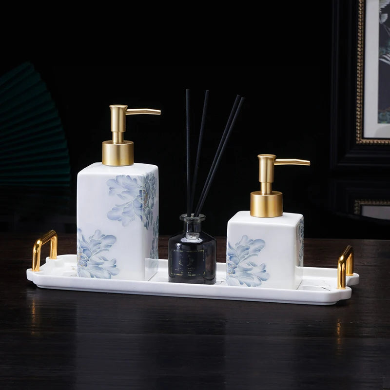 Chinese ceramic press bottle lotion bottle shampoo bath gel sub