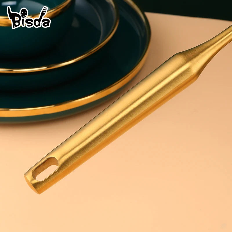 1PC Gold Stainless Steel Oil Filter Spoon Long Handle Spoons Kitchen Gadgets Oil Soup Separate Grease Hot Pot Portable Strainer