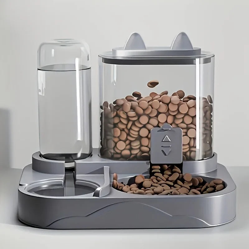 Pet Feeder Dual Food Bowl All-in-One Automatic Food Water Dispenser