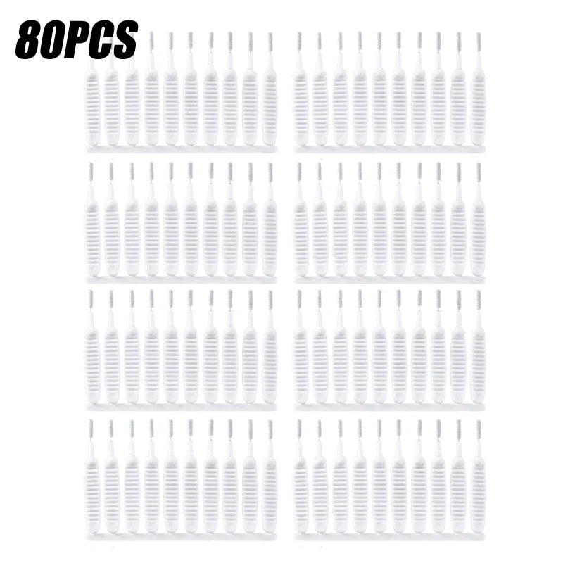 10-500PCS Shower Cleaning Brush Bathroom Micro Nylon Brush Nozzle Anti-blocking Cleaning Tools Bathroom Accessories