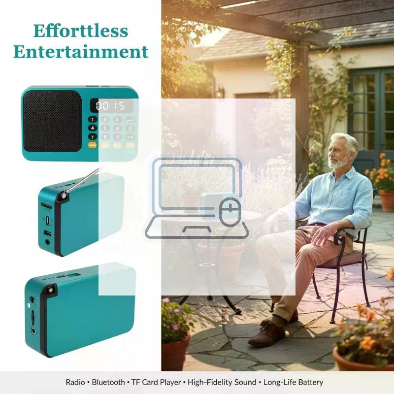 Bluetooth 5.0 Portable Sound Box FM Radio Rechargeable Mini Speaker