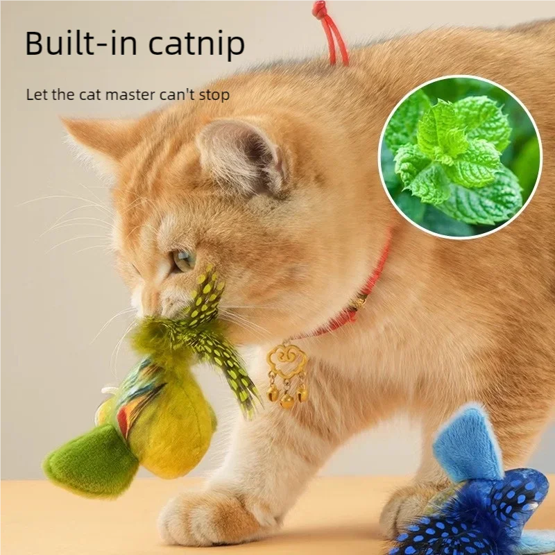 Indoor Interactive Birds Toy for Cat Chasing Teasing Simulation