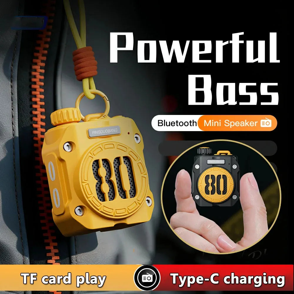 Portable Bluetooth Speaker Outdoor Mecha Style Mini Radio Hifi Music