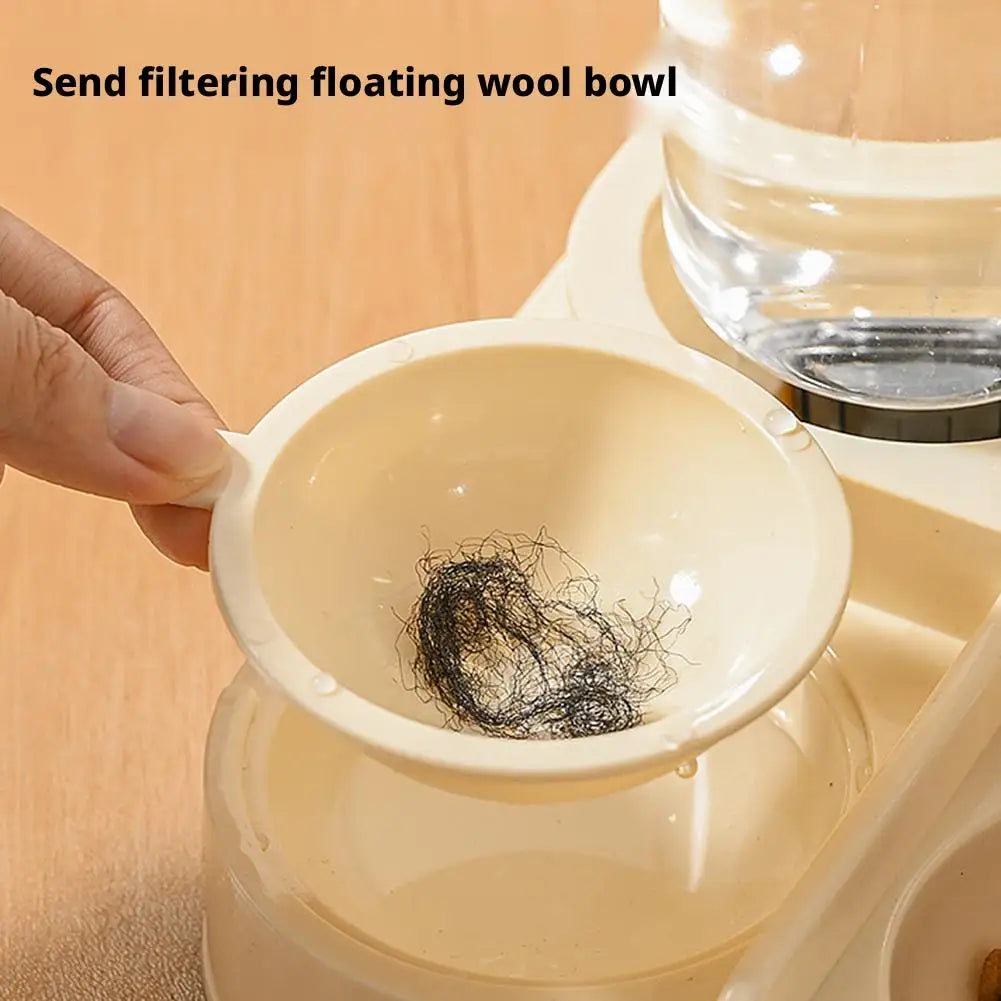 Pet Feeder Dual Food Bowl All-in-One Automatic Food Water Dispenser