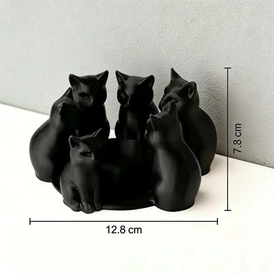 Cat-shaped Candle Holder, the Perfect Choice for Home and Café Decor.