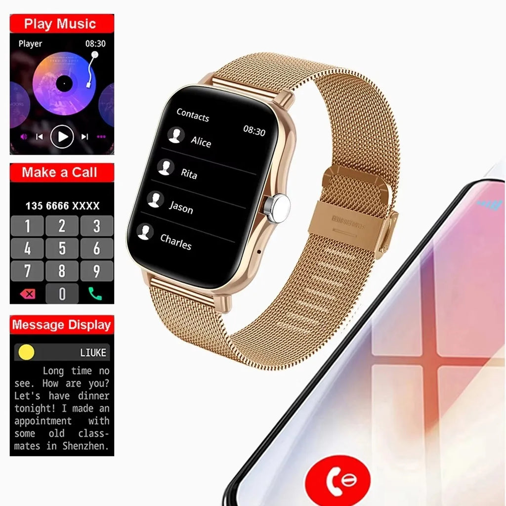Multifunctional Smart Watch Men Women Bluetooth Connected Phone Music