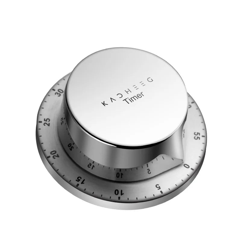 Stainless Steel Kitchen Timer with Magnetic Base Mechanical Cooking
