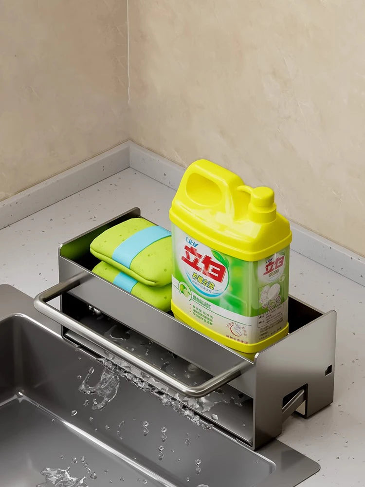 Kitchen Sink Stand Sponge Holder Dish Drainer Organizers Storage