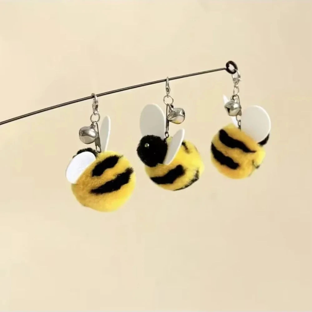 Pet Interactive Cat Toys Cute Simulation Bees Cat Teasing Sticks