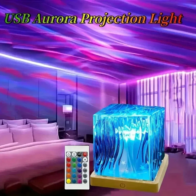 Aurora Water-Ripple Night Light, 16 Colours