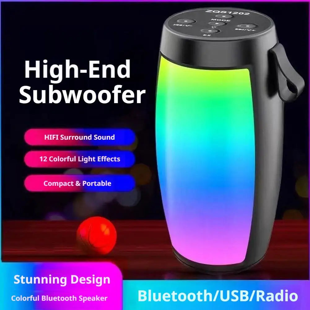 Small Portable Wireless Bluetooth Speaker Heavy Bass Subwoofer with
