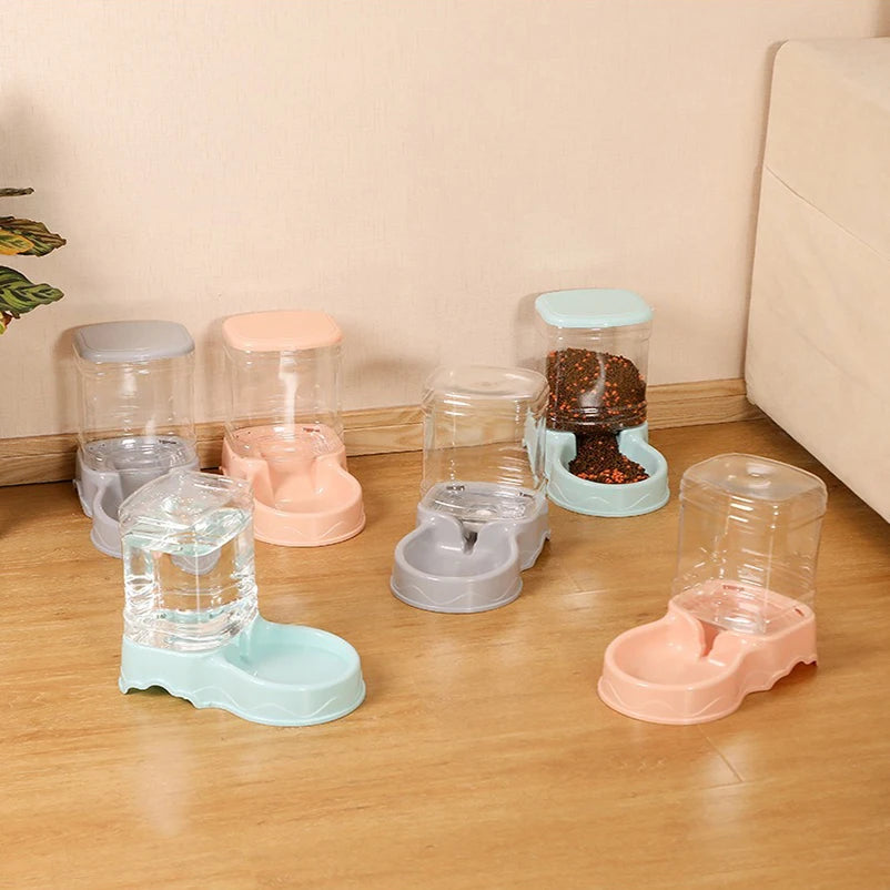 Pet feeder drinking water bowl 3.8L combination large capacity cat