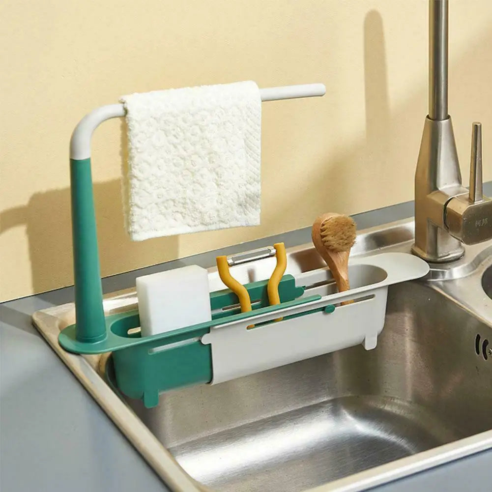 Kitchen Sink Drain Rack Telescopic Sink Shelf Sinks Organizer Soap