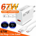 67W 6A Turbo Fast USB Charger For Xiaomi 12 13 14 15 17 Pro Redmi