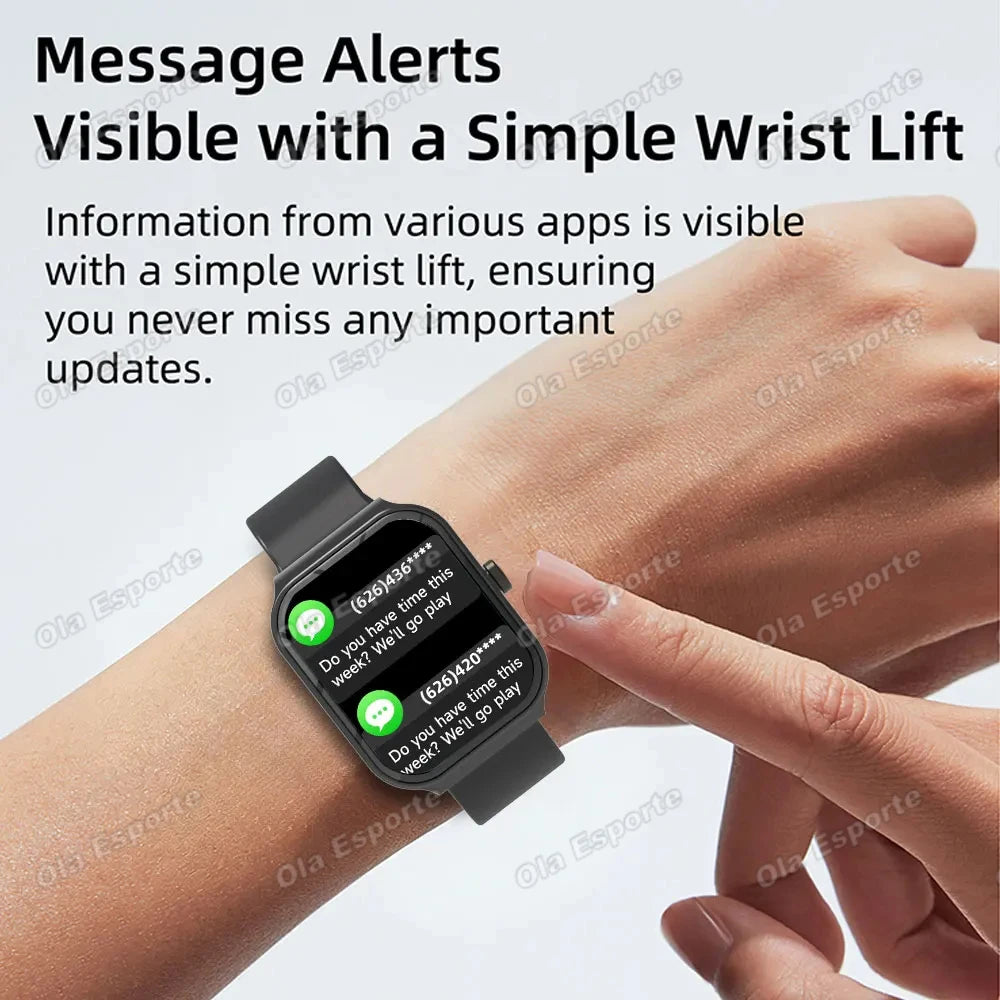 Men Women Smart Watch 2.01'' Waterproof Fitness Sport Watch Answer