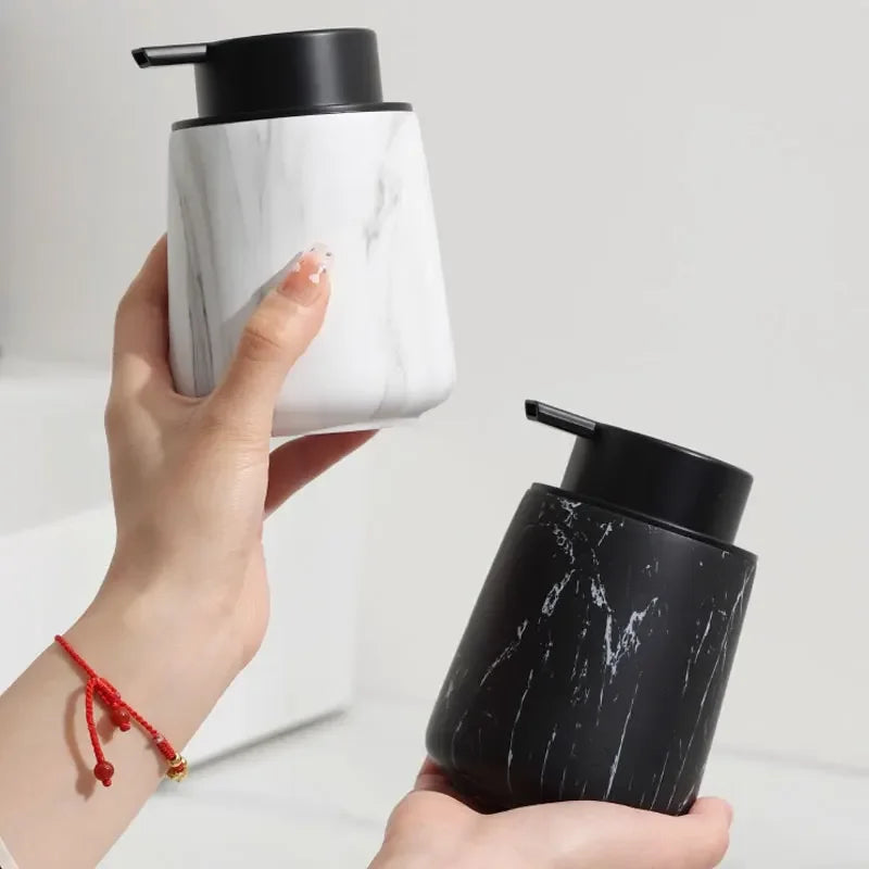 400ml marble soap dispenser bubble bottle resin hotel shampoo foam